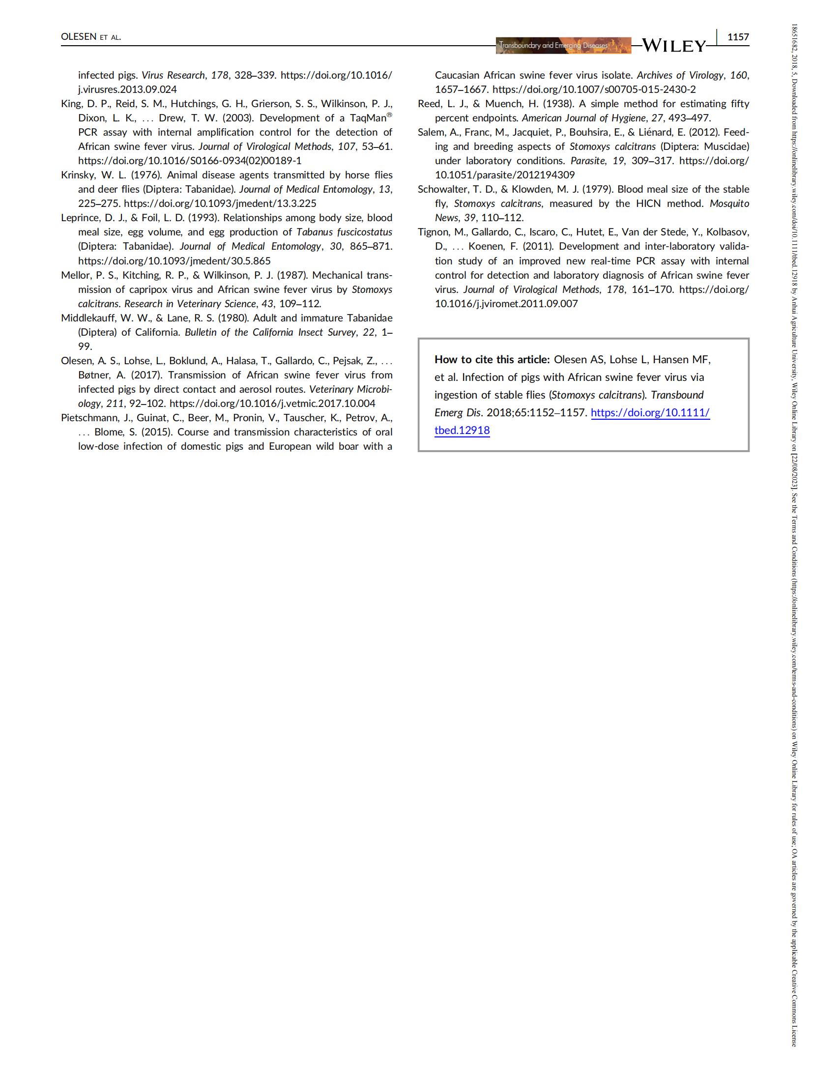 国外苍蝇传播非洲猪瘟的文献Transbounding Emerging Dis - 2018 - Olesen_05.jpg